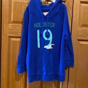 Hollister Blue Hooded Sweatshirt size S.